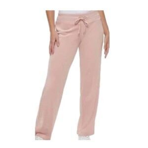 Calvin Klein Women's Wide Leg Velour Pants Blush XLM2XFK079 XL NWT